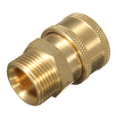 3/8 Inch Brass Quick Release Adapter Connect to M22 Metric For Pressure Washer Hose