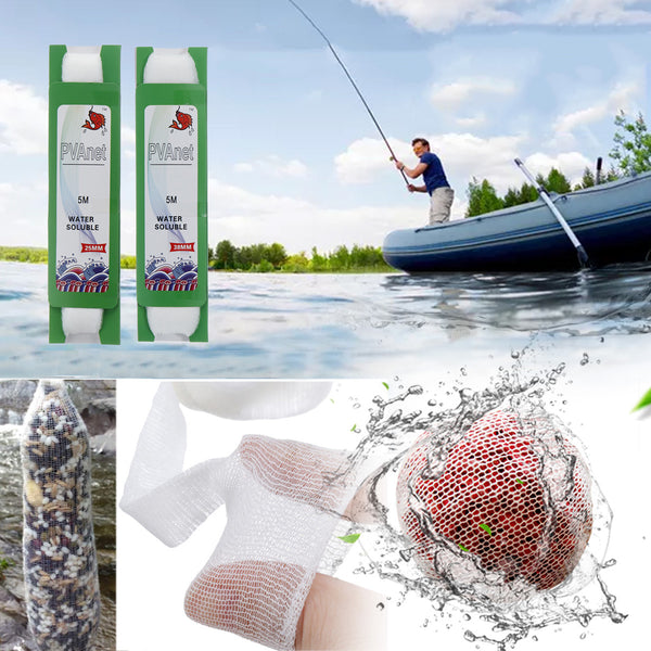 ZANLURE 25mm Dissolving PVA Fishing Net Fishing Bait Thrower Fishing Cage Play Nest Device