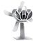 4 Small Blades Heat Powered Wood Stove Fan for Log Wood Burner Fireplace Eco Fan