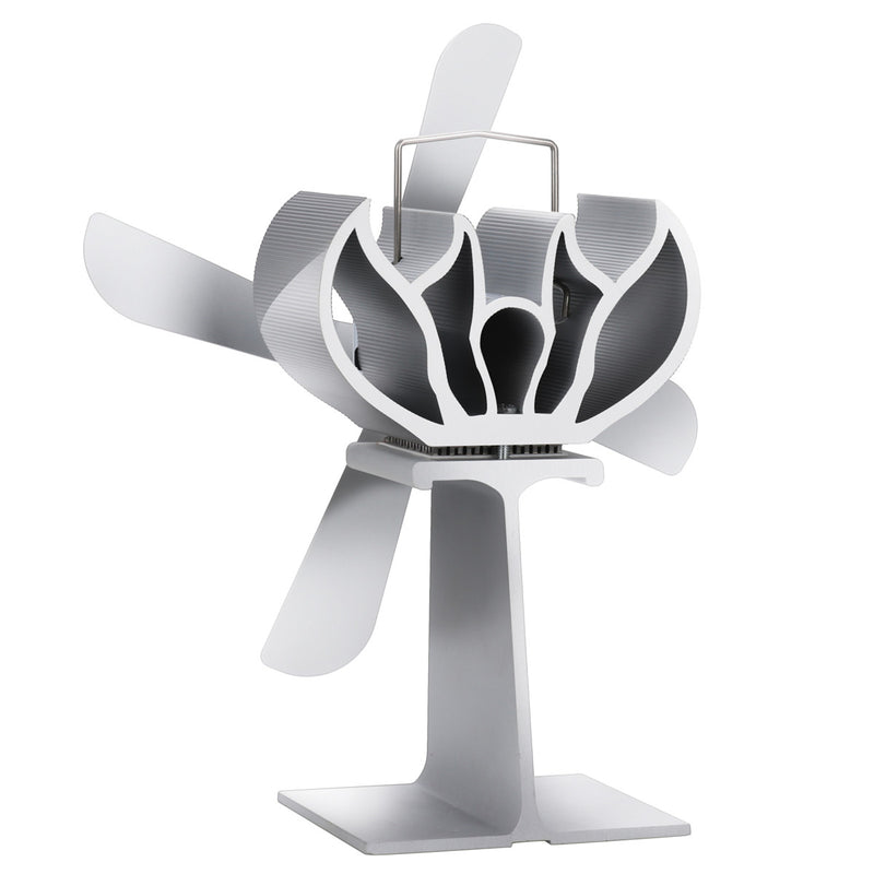 4 Small Blades Heat Powered Wood Stove Fan for Log Wood Burner Fireplace Eco Fan
