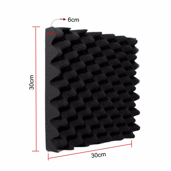 Acoustic Wedge Foam Studio Acoustical Soundproofing Sponge Black
