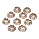 Suleve M4AN6 10Pcs M4 Cup Head Hex Screw Gasket Washer Nuts Aluminum Alloy Multicolor Optional