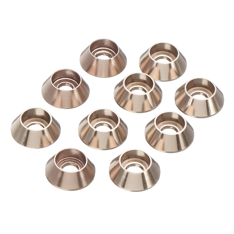 Suleve M4AN6 10Pcs M4 Cup Head Hex Screw Gasket Washer Nuts Aluminum Alloy Multicolor Optional