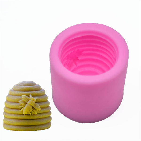 3D Innovative Screw Bee Hive Handmade Candle Soap Mould Silicone Resin Mold