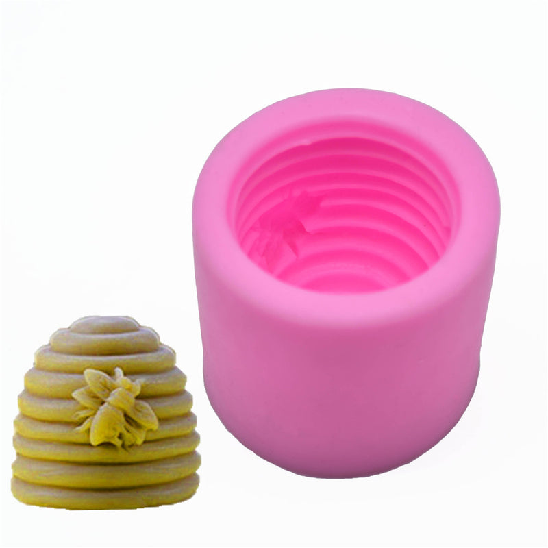 3D Innovative Screw Bee Hive Handmade Candle Soap Mould Silicone Resin Mold