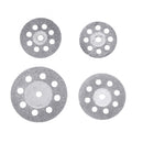 Drillpro 10Pcs 20/22/25/30mm Diamond Coated Saw Blade 8 Holes Cutting Discs with 3Pcs Mandrel for Dremel