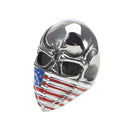 Fashion Titanium Steel Men's Ring Skull and Flag Personality Finger Ring