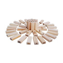 Wooden Block Stacking Game Timber Tower, for All Ages, Have Fun at Outdoor / Yard / Lawn / Camping / Party, Smooth Finish, 51Pcs Blocks & 4Pcs Dice Included