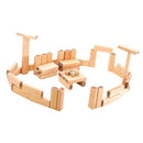 Wooden Block Stacking Game Timber Tower, for All Ages, Have Fun at Outdoor / Yard / Lawn / Camping / Party, Smooth Finish, 51Pcs Blocks & 4Pcs Dice Included