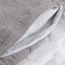 Solid Color Linen Bean Bag Cover Sofa Slipcover Gray