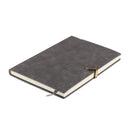 Leather Notebook With Magnetic Buckle 21x15cm 92 Sheets Grey