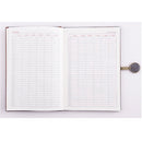 Leather Notebook With Magnetic Buckle 21x15cm 92 Sheets Grey