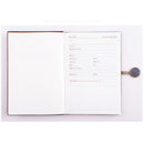 Leather Notebook With Magnetic Buckle 21x15cm 92 Sheets Grey