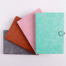 Leather Notebook With Magnetic Buckle 21x15cm 92 Sheets Grey