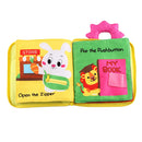 Soft Baby Cloth Book 3D Activity Books For Toddlers Preschool Education Toys, 6 Theme recognizing shapes, telling time, buttoning, buckling,etc