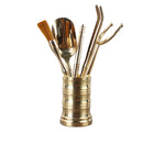 Set of 6 Pieces Chinese Traditional Copper Kung Fu Tea Tools Crafts Utensils