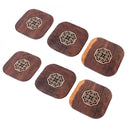 6 Piece Vintage Chinese Creative Solid Wood Teacup Coaster Set Mats and Holder for Drinks Handicraft 8.7x8.7x1cm