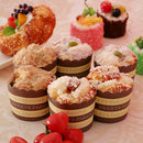 6pcs/Lot Artificial Cake Realistic Food Cupcake Bread Festive Party Supplies for Bakery Shop Window Display