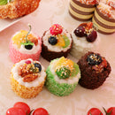 6pcs/Lot Artificial Sprinkle Cake Realistic Food Cupcake Bread Festive Party Supplies for Bakery Shop Window Display