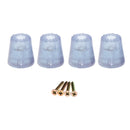 4pcs Tapered Round Rubber Feet Pad for Wood Furniture Table Desk Chair Kitchen Cabinet Leg Riser 2inch High