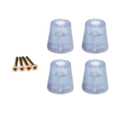4pcs Tapered Round Rubber Feet Pad for Wood Furniture Table Desk Chair Kitchen Cabinet Leg Riser 2inch High