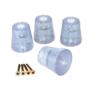 4pcs Tapered Round Rubber Feet Pad for Wood Furniture Table Desk Chair Kitchen Cabinet Leg Riser 2inch High