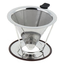 Reusable Double-Deck Coffee Maker Coffee Filter Basket Stainless Steel Filter