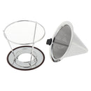 Reusable Double-Deck Coffee Maker Coffee Filter Basket Stainless Steel Filter