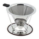 Reusable Double-Deck Coffee Maker Coffee Filter Basket Stainless Steel Filter