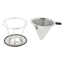 Reusable Double-Deck Coffee Maker Coffee Filter Basket Stainless Steel Filter