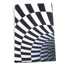 Black & White Checkered 3D Visual Effect Floor Rug Mat Bedroom Carpet 150 x 100cm for Kids Room Nursery