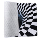 Black & White Checkered 3D Visual Effect Floor Rug Mat Bedroom Carpet 150 x 100cm for Kids Room Nursery