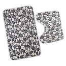 2 Pieces Polyester Fiber Nonslip Bath Mat U-Shaped Contour Mat Combo