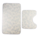 2 Pieces Polyester Fiber Nonslip Bath Mat U-Shaped Contour Mat Combo