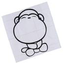 Toilet Seat Decal Funny Cartoon Image Decoration Bathroom Sticker