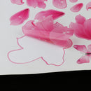 Wall Sticker, Pink Lily Flower & Butterfly Wall Stickers Removable Decal Home Decor DIY Art Decoration