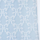 Decorative Embroidery Blue Voile Curtain Drapery Tulle Sheer Panels 1x2.5m Rod Pocket