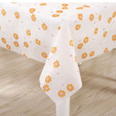 PVC European Countryside Waterproof Table Cloth Disposable Table Cover Sakura Orange Printed for Garden Home Wedding