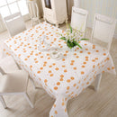 PVC European Countryside Waterproof Table Cloth Disposable Table Cover Sakura Orange Printed for Garden Home Wedding