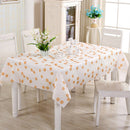 PVC European Countryside Waterproof Table Cloth Disposable Table Cover Sakura Orange Printed for Garden Home Wedding