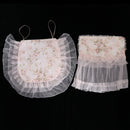 Romantic Pattern Dining Chair Lace Seat Cushion Cover & Chair Backrest Cover Sets Stretch Chair Furniture Protector for Hotel Ceremony