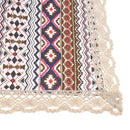 Rectangle Tablecloth 70 Inch Folk Pattern 180*130cm Table Cover for Dinner Table, Buffet Table, Coffee Table, Side Table