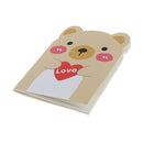 Portable Notepad Cartoon Bear Memo Pad Writing Note Book 20 Lined Sheets