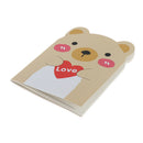Portable Notepad Cartoon Bear Memo Pad Writing Note Book 20 Lined Sheets