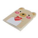 Portable Notepad Cartoon Bear Memo Pad Writing Note Book 20 Lined Sheets