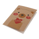 Portable Notepad Cute Cartoon Bear Memo Pad Writing Note Book 20 Lined Sheets