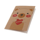 Portable Notepad Cute Cartoon Bear Memo Pad Writing Note Book 20 Lined Sheets