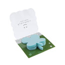 Set Of 1 Blue Self Adhesive Sticky Notes 2.71x2.17inch, Creative Clover Design Notes Pad, 20Sheets