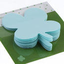 Set Of 1 Blue Self Adhesive Sticky Notes 2.71x2.17inch, Creative Clover Design Notes Pad, 20Sheets