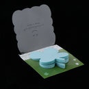 Set Of 1 Blue Self Adhesive Sticky Notes 2.71x2.17inch, Creative Clover Design Notes Pad, 20Sheets